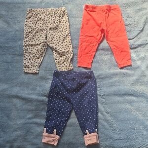 Set of Three Baby Leggings - Multicolor